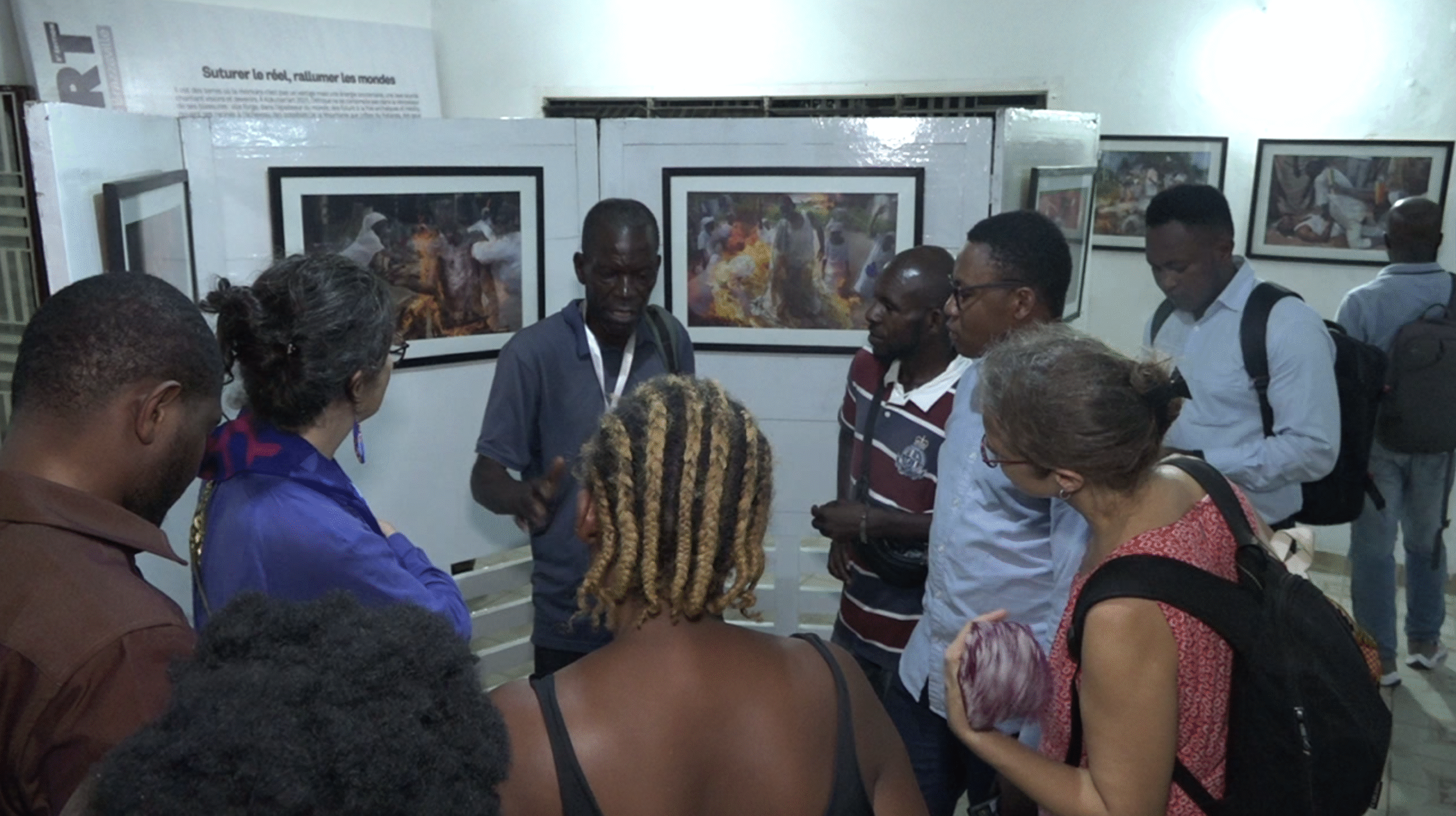 Visiteurs de l'exposition